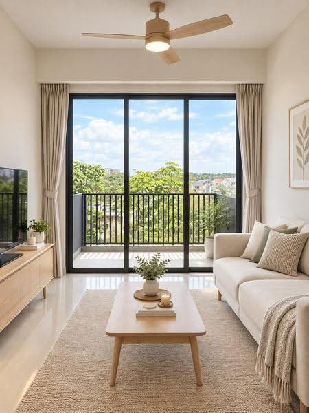 Lentor Modern, Lentor Central, Mandai / Upper Thomson, 2 Bedrooms, 732 sqft, Condominium For Rent, by Eugene Lum, 500184630 - Living Room - PropertyGuru.com.sg