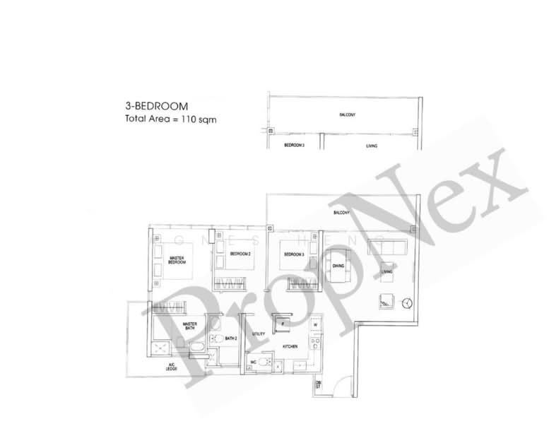 The Poiz Residences, 2 Meyappa Chettiar Road, 3 Bedrooms, 1,184 sqft, Condominium For Sale, by Agnes Heng, 500184719 - PropertyGuru.com.sg