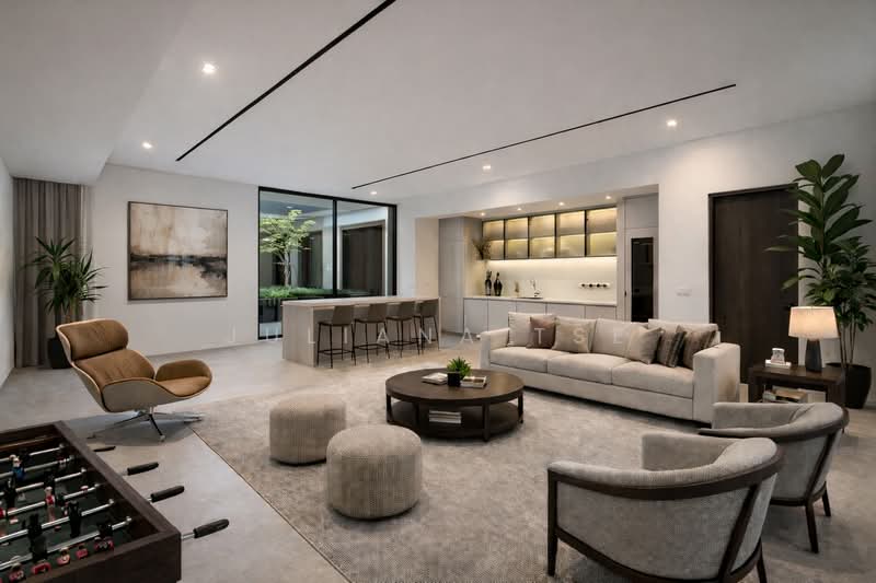 Brand New FREEHOLD Detached | Pool, Lift & Basement | 7+1 Bedrooms, , 7 Bedrooms, 10,200 sqft, Detached House For Sale, by Juliana Tse, 500185095 - Living Room - PropertyGuru.com.sg