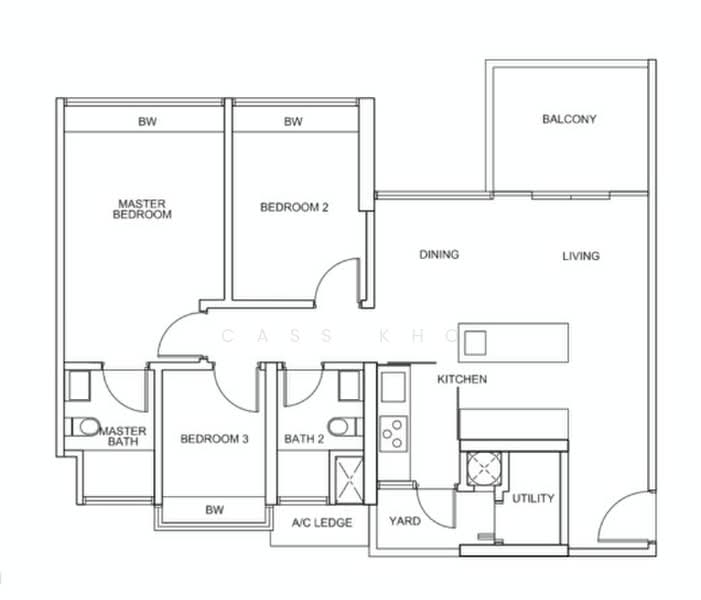 Centro Residences, 59 Ang Mo Kio Avenue 8, 3 Bedrooms, 1,001 sqft, Condominium For Rent, by Cass Kho, 500185111 - PropertyGuru.com.sg