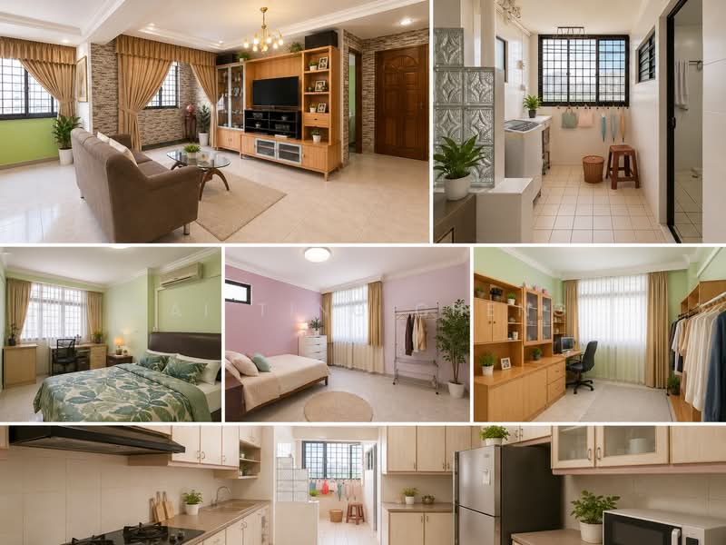 928 Hougang Street 91, 928 Hougang Street 91, 3 Bedrooms, 1,291 sqft, HDB Flat For Sale, by Kai Ting Cheng, 500185117 - Living Room - PropertyGuru.com.sg