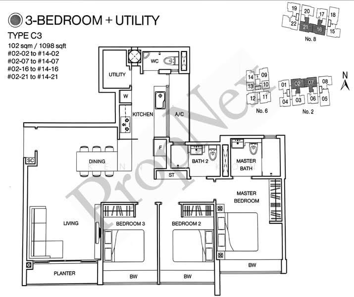 8 @ Woodleigh, 2 Woodleigh Close, 3 Bedrooms, 1,098 sqft, Condominium For Rent, by Kenneth Kon, 500185131 - PropertyGuru.com.sg