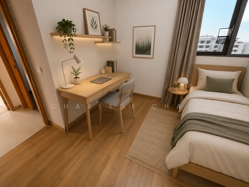 The Scala @ Lorong Chuan, 136 Serangoon Avenue 3, 2 Bedrooms, 904 sqft, Condominium For Rent, by Charlene Chai, 500185171 - Bedroom - PropertyGuru.com.sg