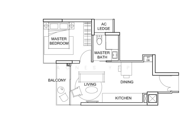 Foresque Residences, 109 Petir Road, 1 Bedroom, 463 sqft, Condominium For Rent, by Agnes Yap, 500185339 - PropertyGuru.com.sg