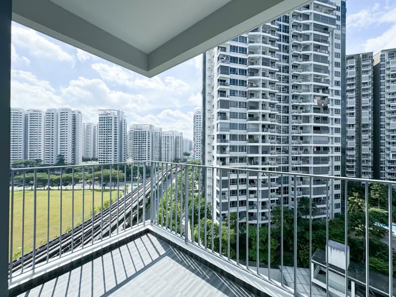 High Park Residences, 21 Fernvale Road, 3 Bedrooms, 990 sqft, Condominium For Sale, by THE SHAFIQ AFFANDI, 500185432 - Master Bedroom Balcony - PropertyGuru.com.sg