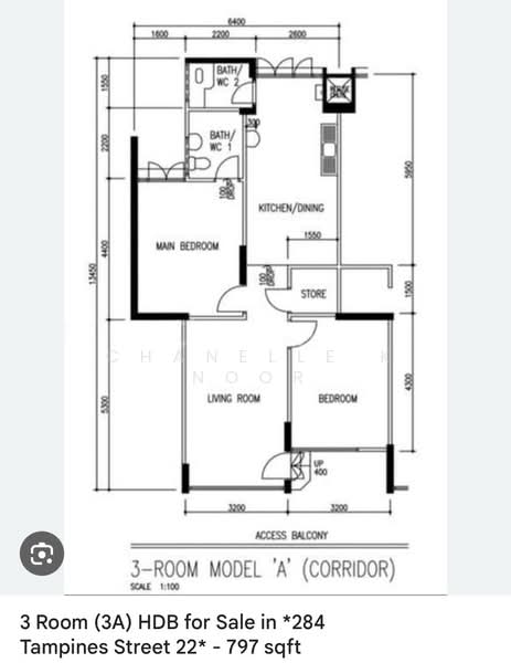 284 Tampines Street 22, 284 Tampines Street 22, 2 Bedrooms, 797 sqft, HDB Flat For Sale, by Chanelle K Noor, 500185465 - PropertyGuru.com.sg