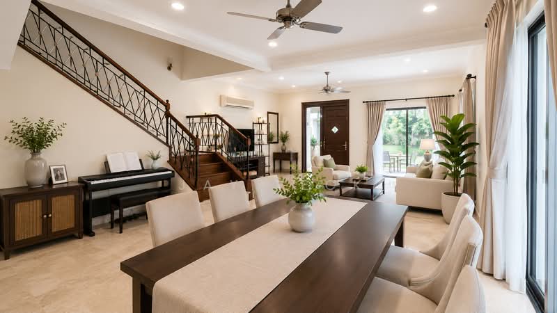 ❤️Usable porch space! ❤️ 1km to Rosyth Primary, , 5 Bedrooms, 3,700 sqft, Corner Terrace For Sale, by JAY PECK, 500185528 - Living Room - PropertyGuru.com.sg