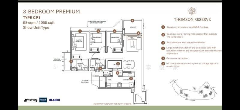 Thomson Reserve, Bright Hill Drive, Ang Mo Kio / Bishan / Thomson, 3 Bedrooms, 1,033 sqft, Condominium For Sale, by Stan Lee 李俊豪, 500185543 - PropertyGuru.com.sg