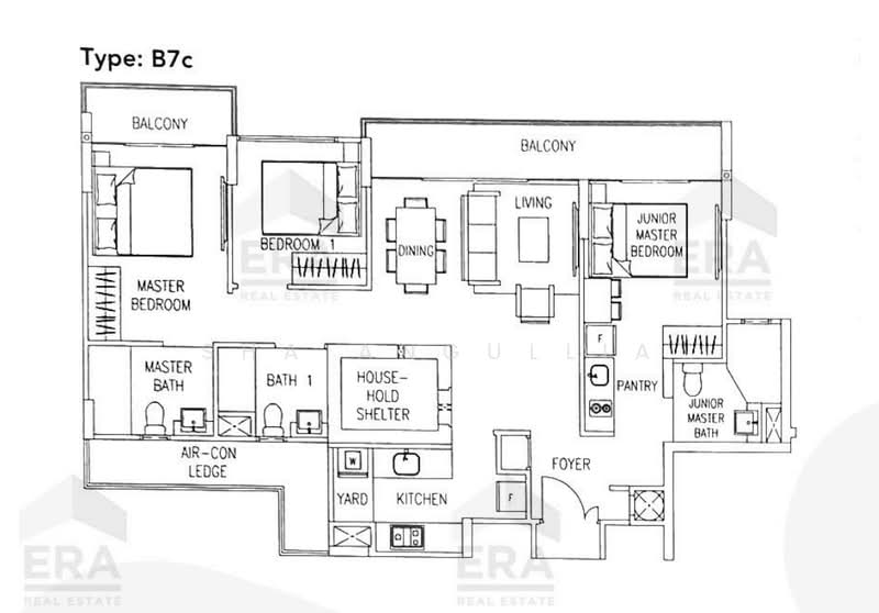 Watercolours, 25 Pasir Ris Link, 3 Bedrooms, 1,141 sqft, Executive Condominium For Sale, by Sha Angullia, 500185687 - PropertyGuru.com.sg