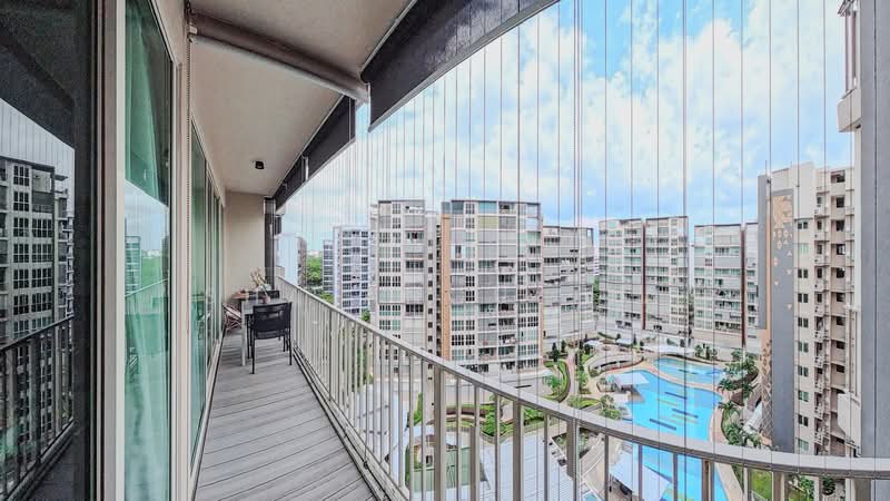 Watercolours, 25 Pasir Ris Link, 3 Bedrooms, 1,141 sqft, Executive Condominium For Sale, by Sha Angullia, 500185687 - Balcony - PropertyGuru.com.sg