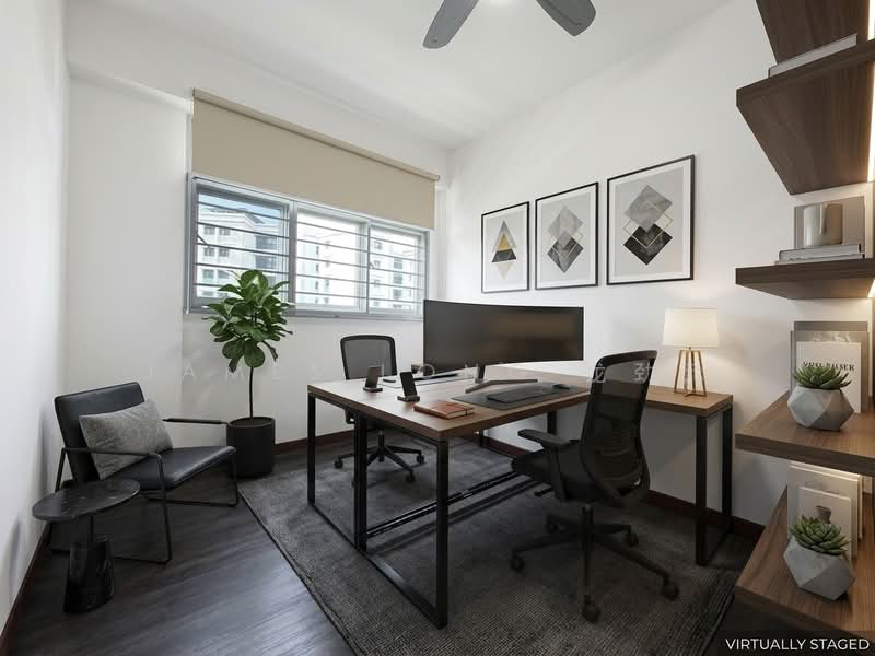 162B Rivervale Crescent, 162B Rivervale Crescent, 3 Bedrooms, 1,001 sqft, HDB Flat For Sale, by James Long 龙劲元, 500185996 - Study- virtually staged - PropertyGuru.com.sg