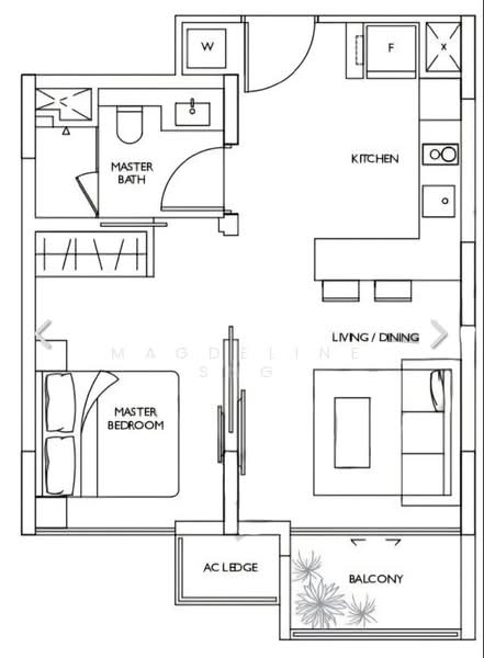 Archipelago, 515 Bedok Reservoir, 1 Bedroom, 527 sqft, Executive Condominium For Sale, by Magdeline Sng, 500186328 - PropertyGuru.com.sg
