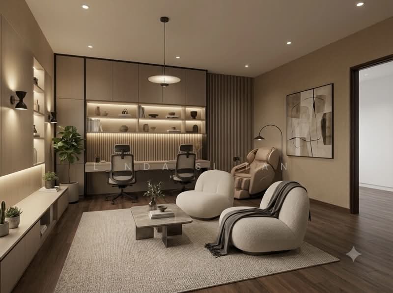 Tai Keng Gardens, Tai Keng Gardens, 5 Bedrooms, 4,778 sqft, Corner Terrace For Sale, by Linda SL Tan, 500186344 - Ai generated Study space in Master BRM - PropertyGuru.com.sg