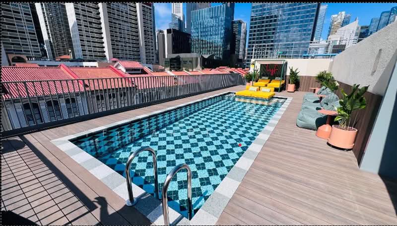 lyf Chinatown Singapore 25 Mosque Street, Jamae Chulia Heritage, #01-01, Singapore 059937, , 1 Bedroom, 110 sqft, Apartment For Rent, by Norjihan Kamil, 500186426 - Rooftop pool - PropertyGuru.com.sg