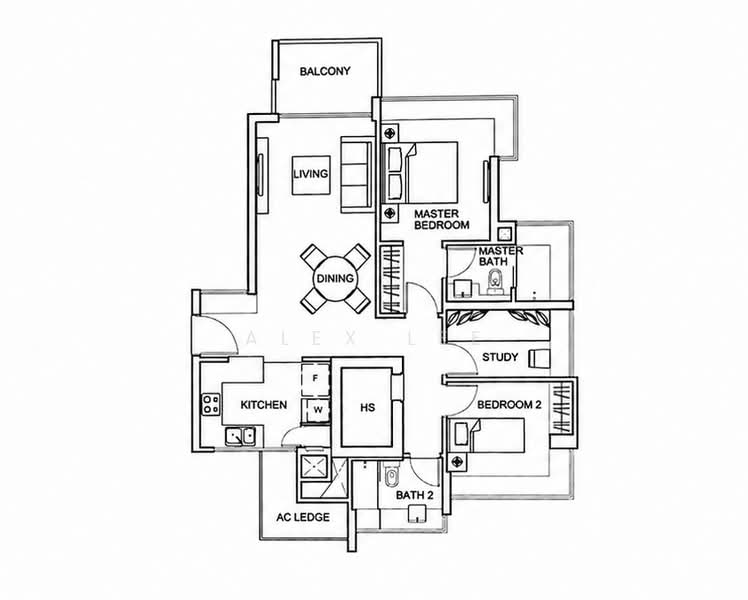 Oasis Garden, 55 Jalan Bunga Rampai, 2 Bedrooms, 1,033 sqft, Condominium For Rent, by Alex Lee, 500186445 - PropertyGuru.com.sg