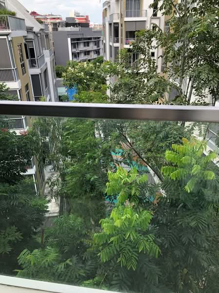 NottingHill Suites, 29A Toh Tuck Road, 1 Bedroom, 786 sqft, Apartment For Sale, by Rachel Tan, 500186478 - Greenery view from living - PropertyGuru.com.sg