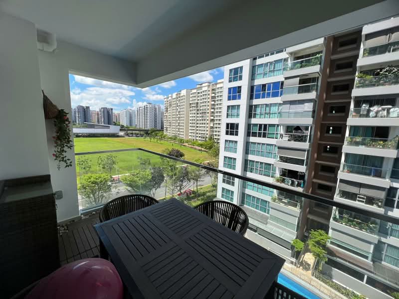 A Treasure Trove, 58 Punggol Walk, 3 Bedrooms, 1,044 sqft, Condominium For Sale, by Julia Yeo 杨舒慧, 500186546 - Balcony - PropertyGuru.com.sg