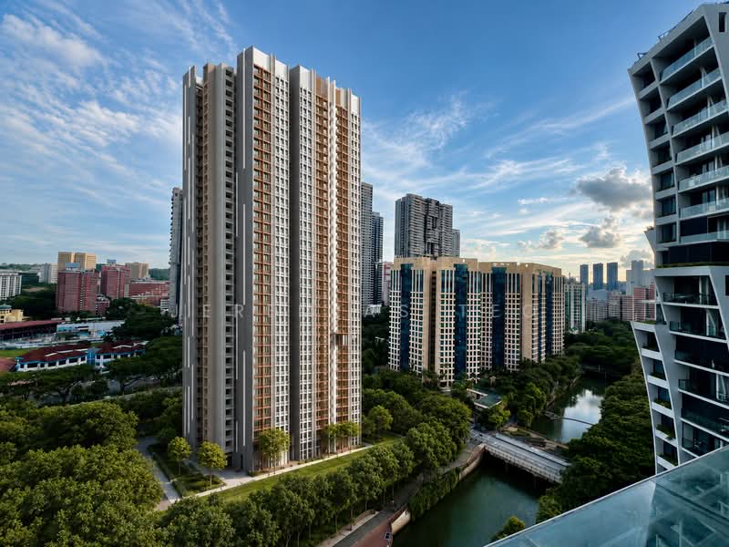The Crest, 101 Prince Charles Crescent, 2 Bedrooms, 893 sqft, Condominium For Sale, by Jeremias Teo, 500186632 - Exterior with AI rendering - PropertyGuru.com.sg