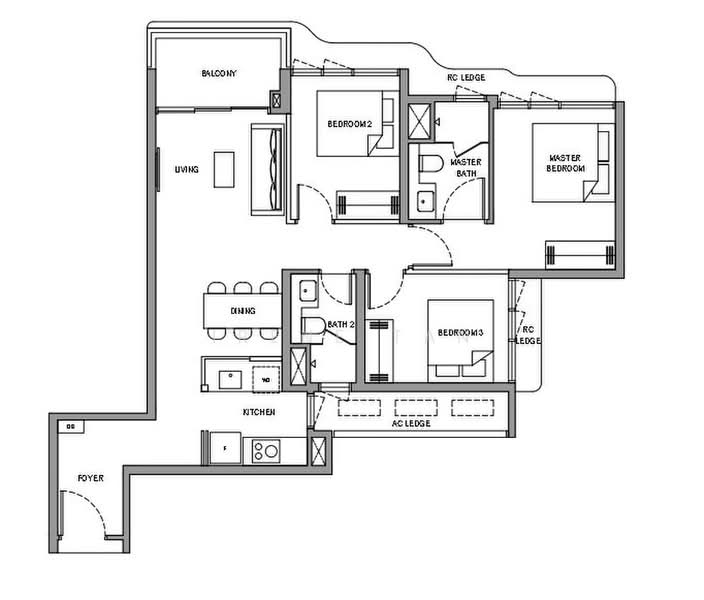 Vela Bay, Bayshore Road, 3 Bedrooms, 893 sqft, Condominium For Sale, by Irene Tan, 500186797 - PropertyGuru.com.sg