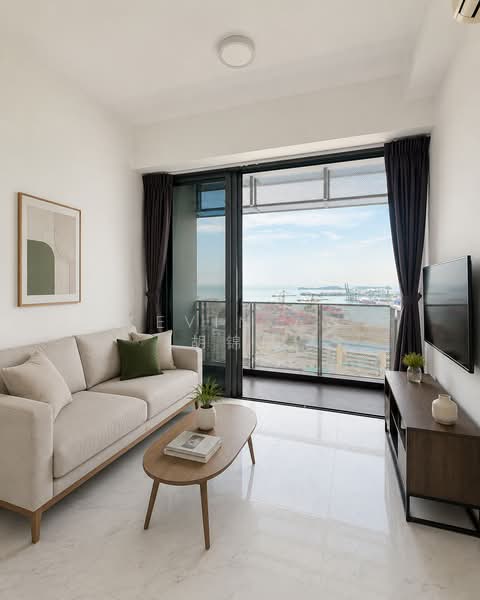 Super High Floor, Sea View Unit For Rent @ Spottiswoode 18!, , 1 Bedroom, 387 sqft, Apartment For Rent, by Kevin Aw 胡锦胜, 500187172 - Living Room - PropertyGuru.com.sg