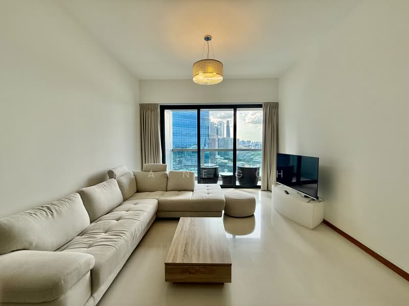 Marina Bay Residences, 18 Marina Boulevard, 2 Bedrooms, 1,055 sqft, Condominium For Rent, by Elaine Goh, 500187252 - Living Room - PropertyGuru.com.sg