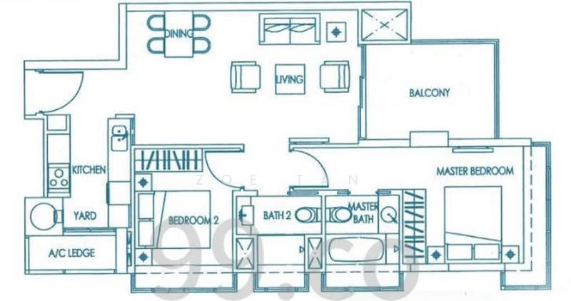 Residence 66, 66 Telok Kurau Road, 2 Bedrooms, 915 sqft, Apartment For Rent, by Zoe Tan, 500187300 - PropertyGuru.com.sg