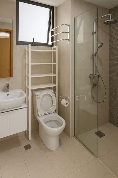 La Fiesta, 74 Sengkang Square, 3 Bedrooms, 840 sqft, Condominium For Sale, by Sim Sujun (Jelene), 500187381 - Common Bathroom - PropertyGuru.com.sg