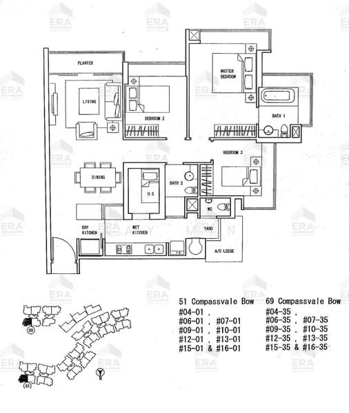 The Quartz, 69 Compassvale Bow, 3 Bedrooms, 1,076 sqft, Condominium For Rent, by Lay Min, 500187873 - PropertyGuru.com.sg