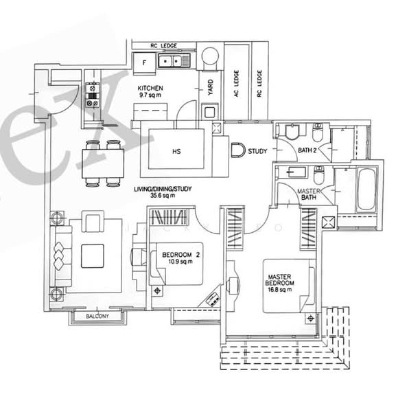 Monterey Park Condominium, 29 West Coast Rise, 2 Bedrooms, 1,023 sqft, Condominium For Sale, by Jacky Teo, 500187927 - PropertyGuru.com.sg