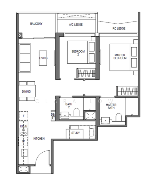 Blossoms By The Park, 9 Slim Barracks Rise, 2 Bedrooms, 721 sqft, Condominium For Sale, by Clara Low, 500188206 - PropertyGuru.com.sg