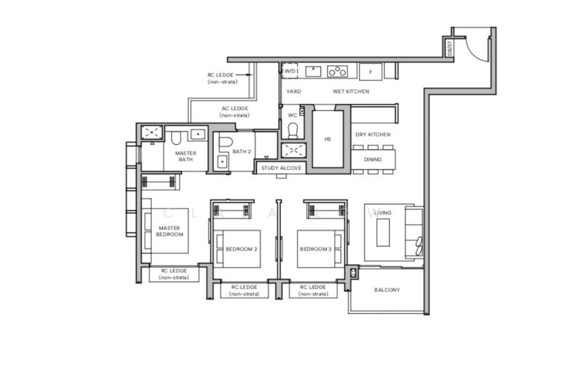 Hudson Place Residences, Buona Vista / West Coast / Clementi New Town, 3 Bedrooms, 1,023 sqft, Condominium For Sale, by Clara Low, 500188310 - PropertyGuru.com.sg
