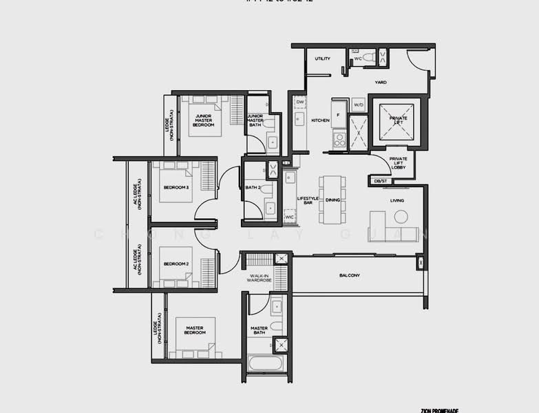 Promenade Peak, 1 Zion Road, 4 Bedrooms, 1,421 sqft, Condominium For Sale, by Chong Lay Guan, 500188398 - PropertyGuru.com.sg
