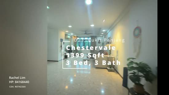 Chestervale, 31 Bangkit Road, 3 Bedrooms, 1,399 sqft, Condominium For Sale, by Rachel Lim, 500188575 - PropertyGuru.com.sg
