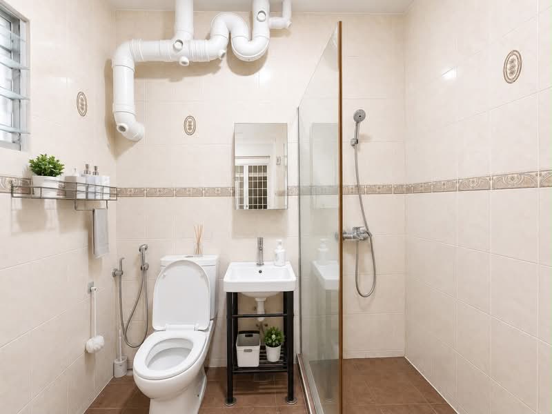 370 Woodlands Avenue 1, 370 Woodlands Avenue 1, 4 Bedrooms, 1,323 sqft, HDB Flat For Sale, by John Lee, 500188589 - Bathroom - PropertyGuru.com.sg