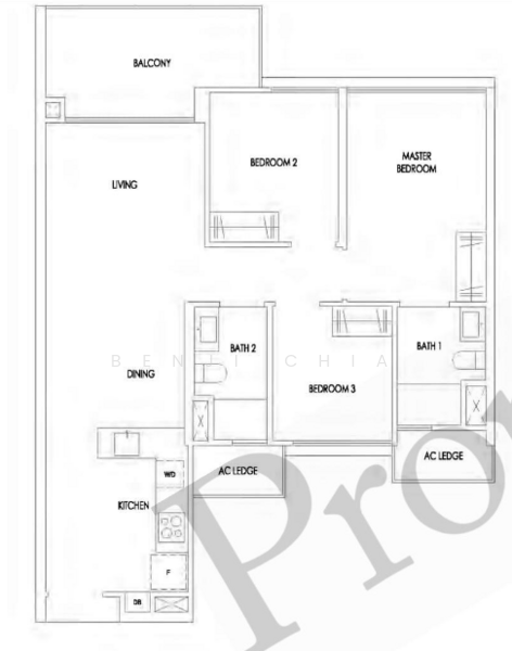 Treasure at Tampines, 57 Tampines Lane, 3 Bedrooms, 915 sqft, Condominium For Rent, by Benji Chia, 500188641 - PropertyGuru.com.sg