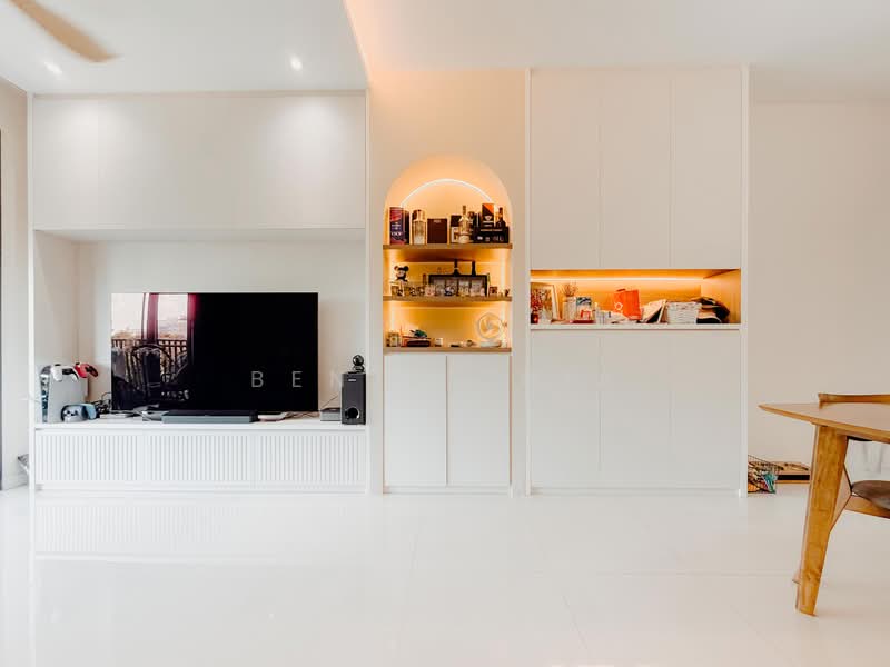 Treasure at Tampines, 57 Tampines Lane, 3 Bedrooms, 915 sqft, Condominium For Rent, by Benji Chia, 500188641 - Living Room - PropertyGuru.com.sg