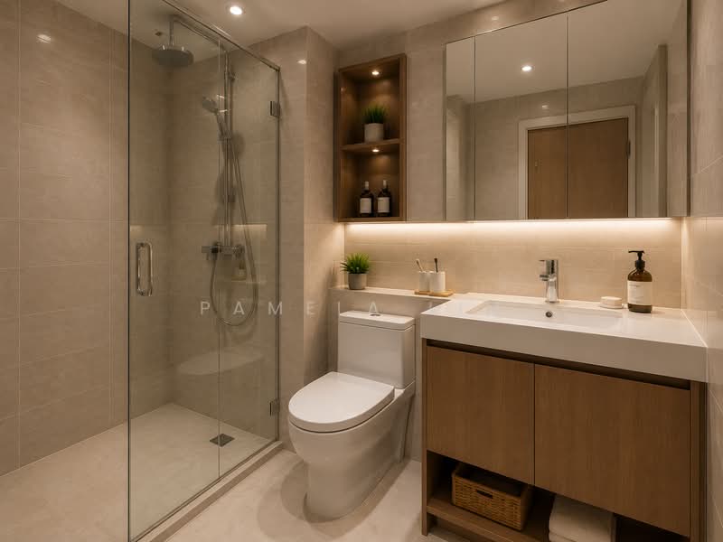 AMO Residence, 21 Ang Mo Kio Rise, 2 Bedrooms, 678 sqft, Condominium For Rent, by Pamela Lim, 500188649 - Bathroom - PropertyGuru.com.sg