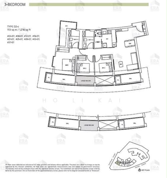One Pearl Bank, 1 Pearl Bank, 3 Bedrooms, 1,216 sqft, Condominium For Sale, by Ho Li Kai, 500188652 - PropertyGuru.com.sg