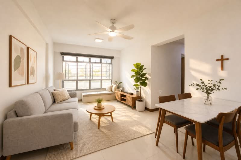 673A Edgefield Plains, 673A Edgefield Plains, 3 Bedrooms, 969 sqft, HDB Flat For Sale, by Dave Sear, 500188662 - Living Room - PropertyGuru.com.sg