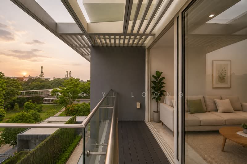 The Sorrento, 55 West Coast Road, 2 Bedrooms, 1,259 sqft, Condominium For Sale, by Ong Yi Loong, 500188820 - Balcony (Artist Impression) - PropertyGuru.com.sg