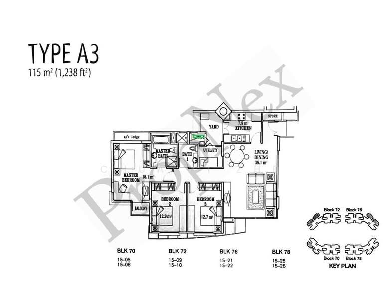 The Florida, 76 Hougang Avenue 7, 3 Bedrooms, 1,238 sqft, Condominium For Rent, by Chua Yi Zhe, 500189073 - PropertyGuru.com.sg