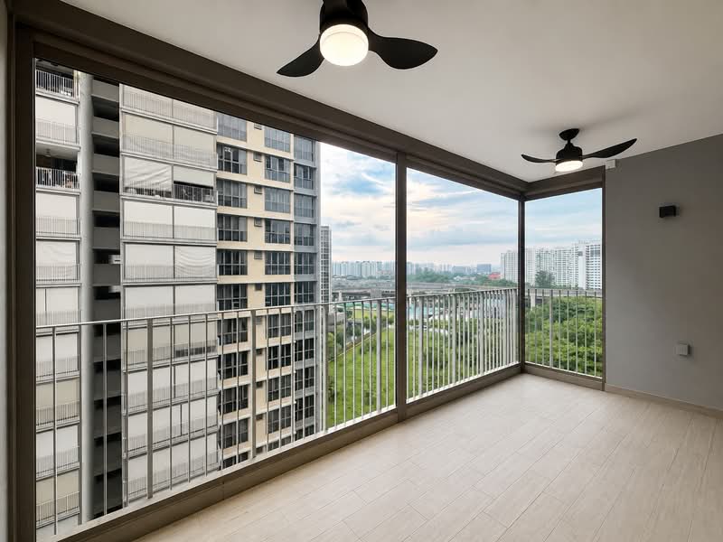 Rivercove Residences EC, 20 Anchorvale Ln, 3 Bedrooms, 1,076 sqft, Condominium For Sale, by Keenan Tan, 500189153 - Balcony - PropertyGuru.com.sg