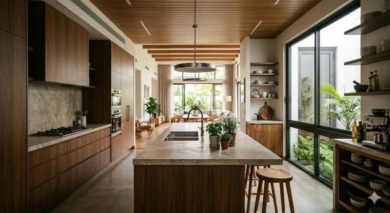 ⭐Seletar Estate✅Rare, 2.5storey, 2-Sides, Corner Terrace with Pool, NO West Sun | Pool | 2 Cars | Amenities, 4 Bedrooms, 3,800 sqft, Corner Terrace For Sale, by Melvin Ng, 500189307 - Kitchen - PropertyGuru.com.sg