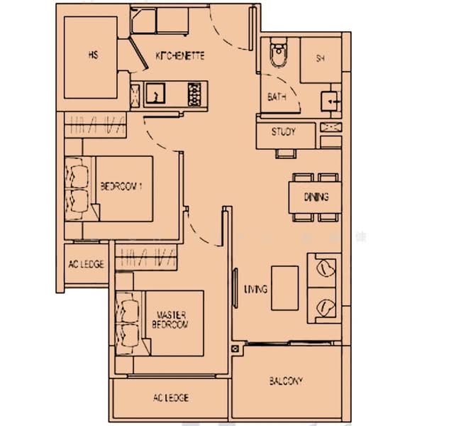 Parc Rosewood, 71 Rosewood Drive, 2 Bedrooms, 603 sqft, Condominium For Rent, by Zion Zhao 赵峻慷, 500189329 - PropertyGuru.com.sg