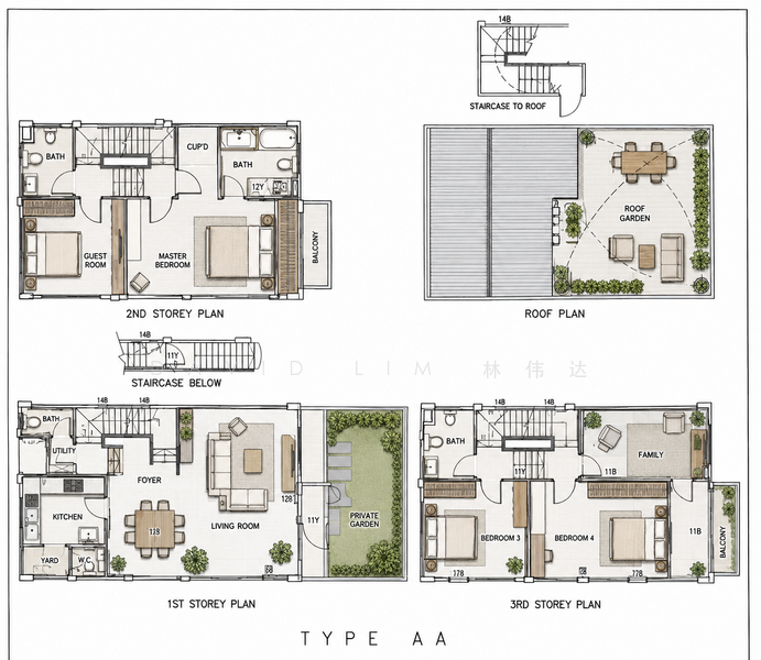 Kew Residencia, Kew Crescent, 4 Bedrooms, 2,961 sqft, Terraced House For Sale, by David Lim 林伟达, 500189333 - PropertyGuru.com.sg
