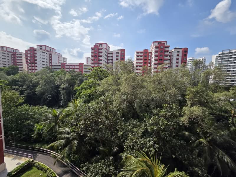 611 Elias Road, 611 Elias Road, 3 Bedrooms, 1,378 sqft, HDB Flat For Sale, by Chua Kim Yong (Kim), 500189349 - View from Balcony before trimming trees - PropertyGuru.com.sg