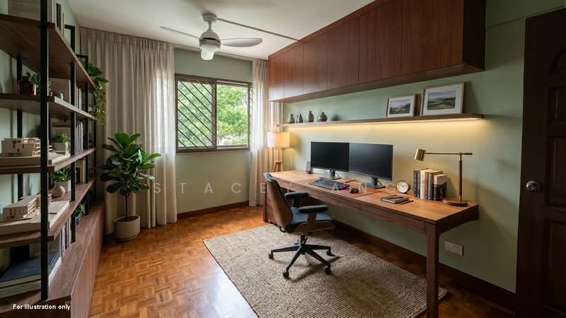 6 Lorong Lew Lian, 6 Lorong Lew Lian, 3 Bedrooms, 990 sqft, HDB Flat For Sale, by Stacey Ang, 500189576 - Bedroom 2 Fit-out idea - PropertyGuru.com.sg
