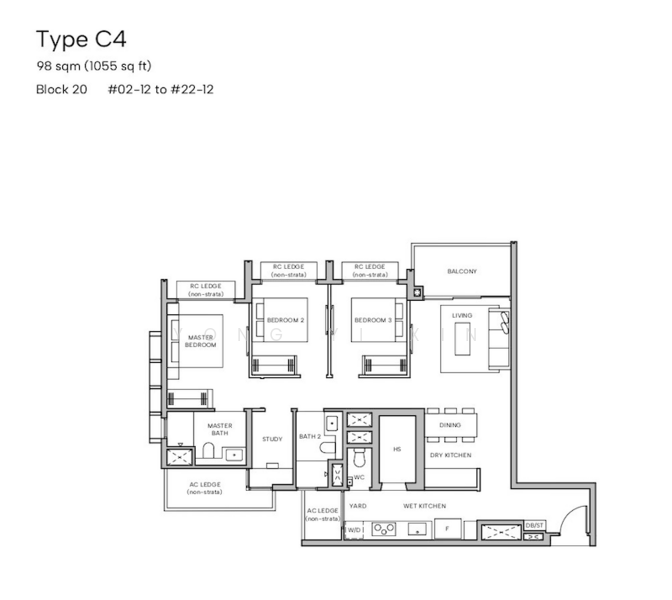 Hudson Place Residences, Buona Vista / West Coast / Clementi New Town, 4 Bedrooms, 1,055 sqft, Condominium For Sale, by Yong Yi Xin, 500189583 - PropertyGuru.com.sg