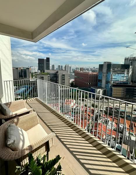 Spottiswoode Suites, 16 Spottiswoode Park Road, 3 Bedrooms, 743 sqft, Condominium For Rent, by Lawrence Quek, 500189753 - Balcony - PropertyGuru.com.sg
