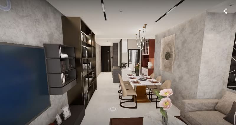 Double Bay Residences, 19C Simei Street 4, Pasir Ris / Tampines, 3 Bedrooms, 1,367 sqft, Condominium For Sale, by Ken Loh, 500189856 - Living Room (image generated) - PropertyGuru.com.sg